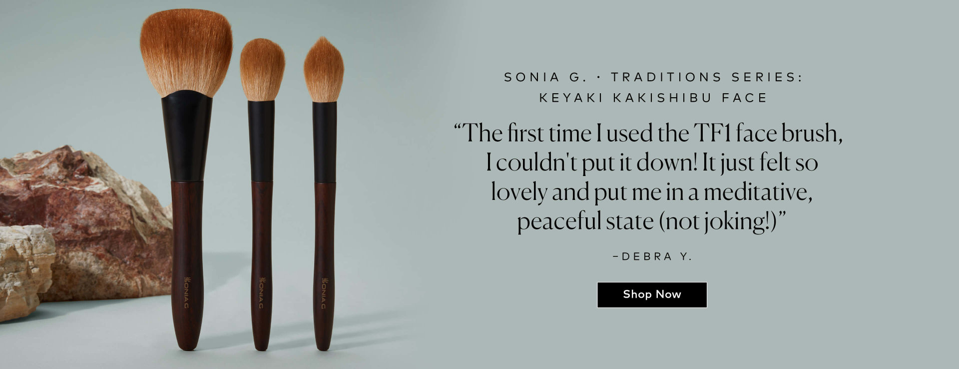 Sonia G. doesn’t disappoint—her latest face brush set is crafted in Japan with keyaki wood handles and saikoho goat bristles to work with all formula types.