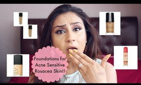 Foundation for acne rosacea pigmented skin brown olive tanned skin makeup || Makeup With Raji