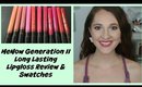 MeNow Generation II Long Lasting Lipgloss Review & Swatches ☮