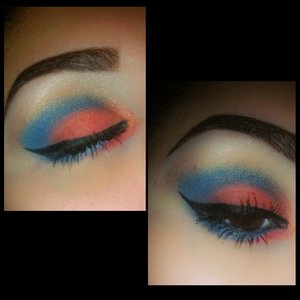 red & blue  , bh cosmetics
