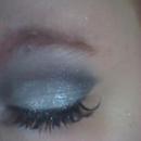 Silver glitter and black look