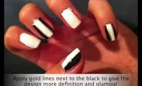 cute tuxedo/smoking nail art