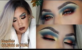 🍁Maquillaje VERDE y tonos CALIDOS / 🍂Green & warm tones makeup tutorial | auroramakeup