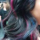 Pink Black & Blue Hair