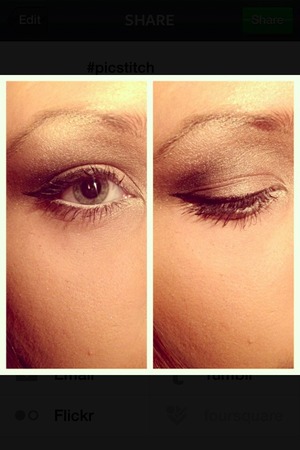 Naked 2 palette. Not my best work but it's simple enough for the days I don't feel like putting a lot of makeup on. Lol