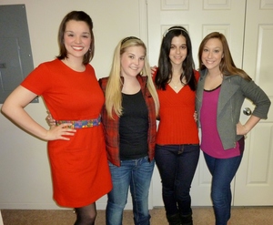 With my future roommates at our Secret Santa party! :)
