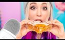 I Tried ASMR... Eating Raw Honeycomb, Slime, Popping Candy (Sticky Crunchy Satisfying Sounds)