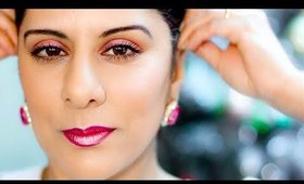 Glow Out Pink Festive Make Up using Inglot Medium Sparkler Highlighter