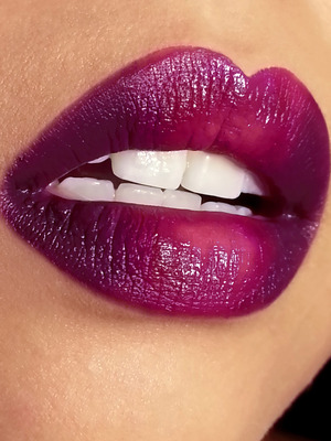NYX Lip Liner in Prune. MAC Lipsticks in Rebel and Cyber.