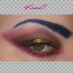 Boldistic Manic! 
I'm speechless so I won't be writing much about this look. Either you like it or not. Lol
#Makeup #art #makeuplook #Beautyshot #beautyproducts #beauty #cosmetics #interestingmakeup #intense #bold #creative #coloredbrows #gold #smokeyeye #instamakeup #instabeauty #kroze17 