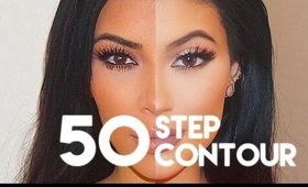 KIM KARDASHIAN 50 STEP CONTOURING ROUTINE!