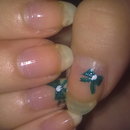 The first time I made some bows on my nails!:)