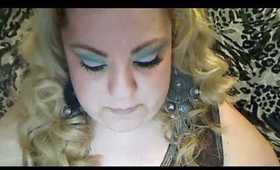 Appletini Green and Blue Cut Crease Eye Tutorial/ Tutorial de Ojos Appletini verde y azul.