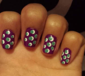 3d polka dots used with dotting tool