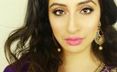 Spring Inspired Indian Makeup-GRWM Glowey Skin & Bright Lips