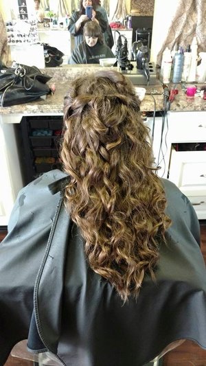 long hair formal hair by Christy Farabaugh 