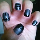 black matte nails cute!!