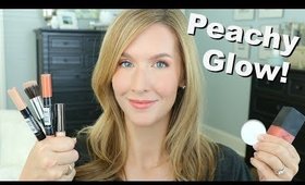 Peachy Glowy Makeup Tutorial | Using Creams and Liquids on Combo Skin