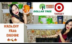 🍁DOLLAR TREE, TARGET, HOBBY LOBBY, HAUL AND DIY FOR FALL| DIY PARA OTOÑO 🍂