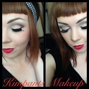 See the tutorial for this on my youtube channel KimpantsMakeup or in the videos section on my profile 