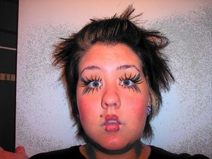One of my first attempts at "fantasy" makeup. Pretty cute actually. December 2006