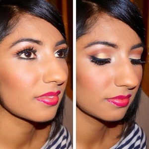 Bright lip neutral eye 