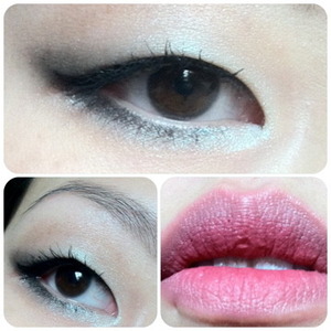 simple smokey winged shadow and a soft pink gradient lip
www.offthebandwagonblog.blogspot.com