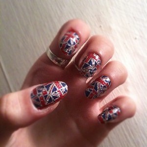 I used these OPI nail raps, to show to totally watched the olympics :D 