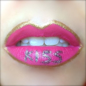 This is a Valentine's inspired lip look that's a bit on the nose, but I thought it was cute anyway. 

Tutorial on my blog http://michtymaxx.blogspot.com.au/2013/02/kissable-lips.html