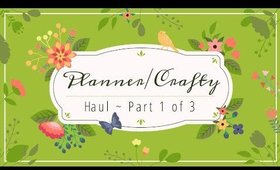 Planner/Crafty Haul | Washi Tape & More Part 1 of 3 | PrettyThingsRock