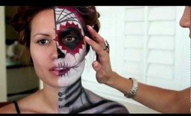 Dia De Los Muertos Halloween Make Up Tutorial