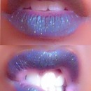 glitzy iridescent lips