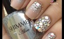 Glitter Bling Crystal Nails by The Crafty Ninja