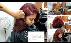 Silk Press & Color on Natural Hair