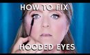 How to Fix Hooded Eyes Tutorial for Mature Women Part 1 of a 2 Pt series | mathias4makeup