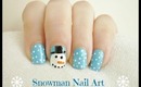 How To - Snowman Nail Art! (For Beginners)