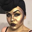 Gold black and white creative look