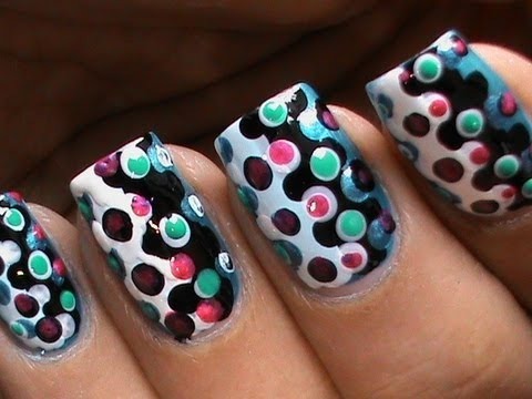 Dotting Nail Art Designs For Beginners Cute Easy Polka Dots Dotting ...