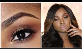 Full Face Make up tutorial - Bronze smoky eye -neutral/nude lips