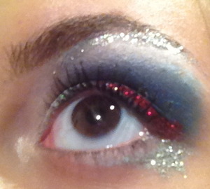 I wish I had included eyelashes and finished this look up a little more, I'll probably post a better patriotic look soon! 