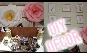 STILL DECORATING | MAKING DIY WALL DECOR!!! Paper Flowers & Gallery Wall