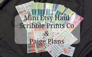 Mini Etsy Haul: Scribble Prints Co & Paige Plans