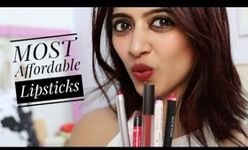 Lipsticks Under Rs 200 _ Budget Beauty || Most Affordable Matte Lipsticks Haul