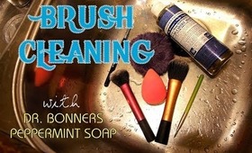 ☆ How I Clean My Brushes with Dr. Bonner's Peppermint Soap