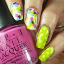 Abstract Flowers Nail Art