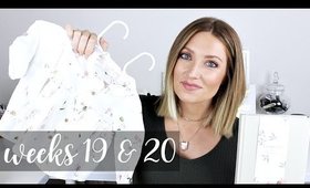 Twin Pregnancy Vlog Weeks 19 + 20: Baby Clothes, Journals, Kicks | Kendra Atkins