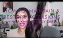 How To Maintain & Restore Extensions + Hair Kandy Kandy Care Review | Beautynthebronzer