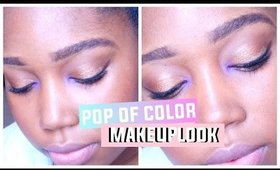 Summer Makeup Tutorial | Pop of Color Gold & Purple | Jessica Chanell