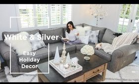 Decorate With Me: White Winter Wonderland Family Room Makeover | Dulce Candy
