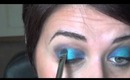 Super blue eye makeup!